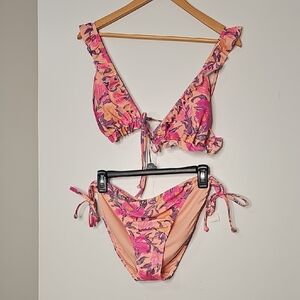 Old Navy Pink Floral Bikini Set